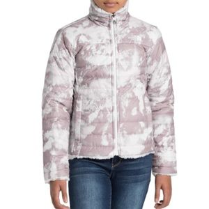 The North Face Girl's Reversible Mossbud Swirl Jacket Ashen Purple Size L